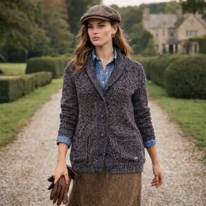 Denim & Supply Ralph‎ Lauren Chunky Knit Cardigan S Shawl Collar Cotton Heritage